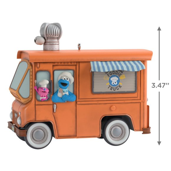New! Cookie Monster's Foodie Truck Hallmark Keepsake Ornament 2020 Sesame Street - Picture 3 of 5